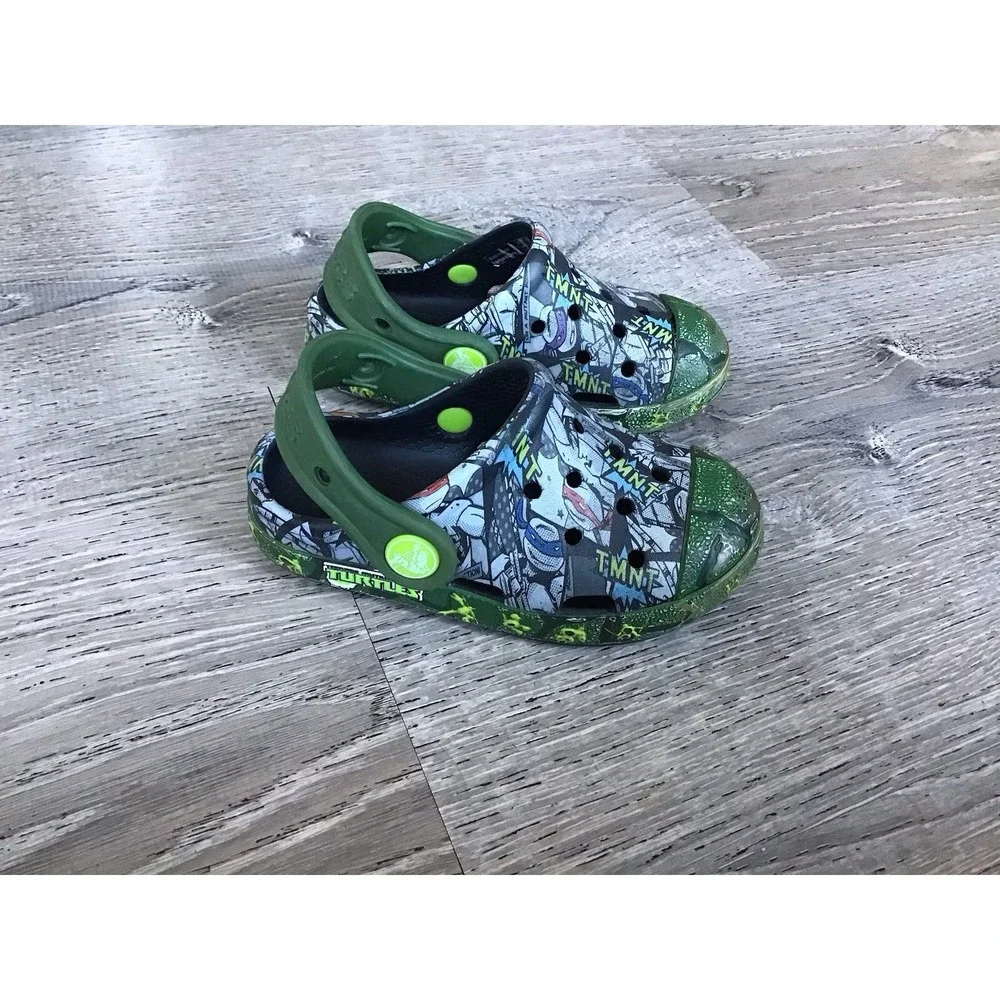 Teenage Mutant Ninja Turtles TMNT Crocs - C 7 Toddler Slip On Clogs